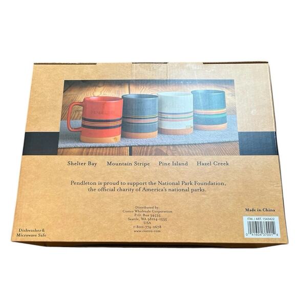 Pendleton X National Parks USA Collectible 18 oz Coffee Tea Mugs Set of 4 NEW - Picture 4 of 4